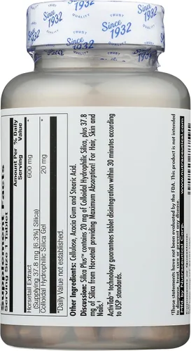 Vista 4 de KAL Silica Plus, Gel de Sílice con Extracto de Cola de Caballo, Apoyo para Cabello, Piel y Uñas Saludables, Máxima Absorción, Cabello Vibrante, Piel