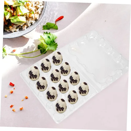 Vista 3 de Zerodeko 100 cajas de huevos de codorniz Caja de huevos de codorniz seco Cartones de huevos Soporte de huevo de codorniz