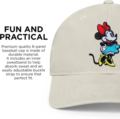 Vista 5 de Disney Gorra de béisbol para adultos, gorra ajustable de Minnie Mouse para papá