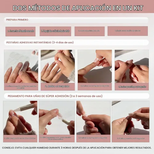 Vista 6 de Celebritips Uñas postizas a presión - Salon U-ltimate™ Bailarina, Uñas de almendra extra cortas, reutilizables 16 tamaños - Kit de 32 uñas