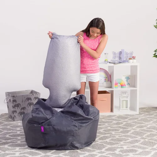 Vista 3 de Posh Creations - Relleno de espuma EPS para asientos tipo puf, 75 L, color blanco, con boquilla EZ-Pour