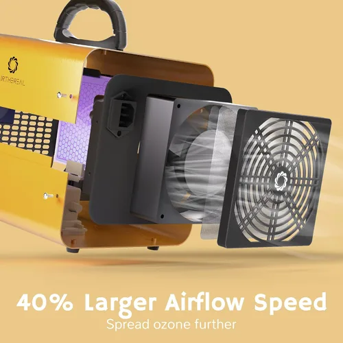 Vista 8 de Airthereal Generador de ozono MA10K-PRO, máquina de O3 de alta capacidad para áreas de más de 3500 pies cuadrados, removedor de olores ionizador