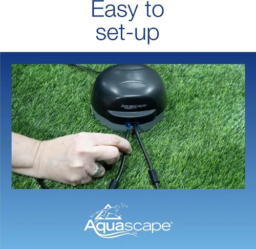 Vista 7 de Juego de ventilación de aire para estanque, de Aquascape, 2 salidas, Negro