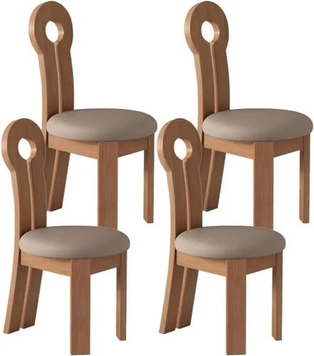 Vista 52 de YVYKFZD Dining Chairs Set, Solid Wood Dining Room Chair, Upholstered Kitchen Chairs, Unique Key-Shaped Living Room Chair, for Offices Bedroom Study