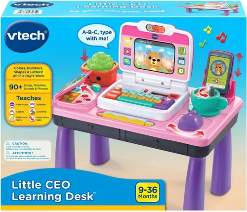 Vista 7 de VTech Little CEO Learning Desk Toddler Activity Center, Pink
