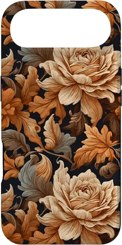 Vista 27 de Warm Colors of Autumn Stylish Design - Fall Flowers Pattern Case for iPhone 16