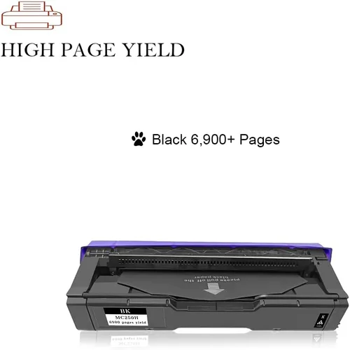 Vista 3 de M C250H - Cartucho de tóner 408336 compatible con impresora Ricoh M C250 C250FW C250FWB P C300 C300W C301 C301W de alta capacidad 6900 páginas