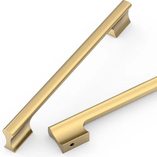 Vista 31 de Asidrama - Paquete de 10 manijas de gabinete de cocina color oro cepillado de 3 pulgadas (76mm), accesorios dorados para gabinetes de cocina