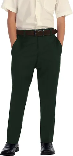 Vista 15 de Gioberti Pantalones de vestir con frente plano para niños Negro
