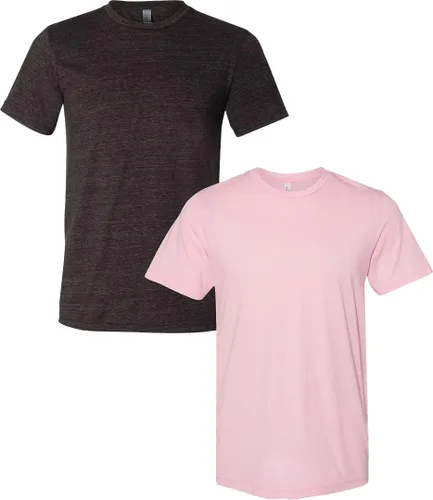 Vista 199 de Bella Canvas 3413c para hombre (1) Triblend verde + (1) Triblend rojo