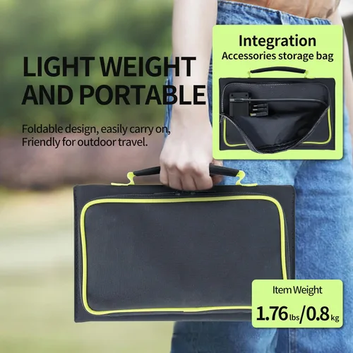Vista 6 de Greenmagic Cargador de Batería Solar Portátil de 20 Vatios Ideal para Batería de Energía, Estación de Energía, Relojes Inteligentes, Teléfonos