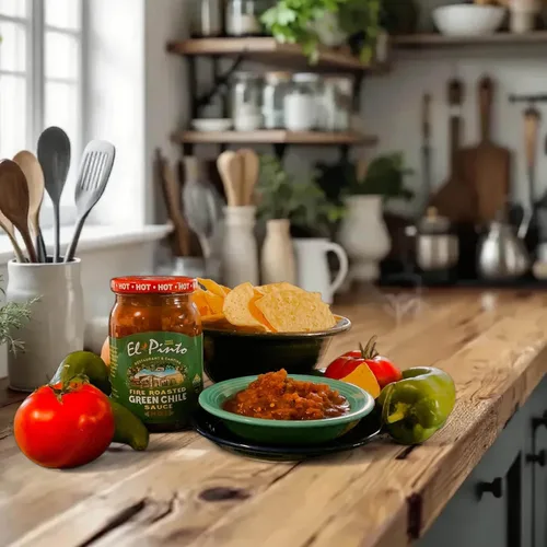 Vista 5 de El Pinto Salsa picante de chile verde natural, 16 onzas (paquete de 6)