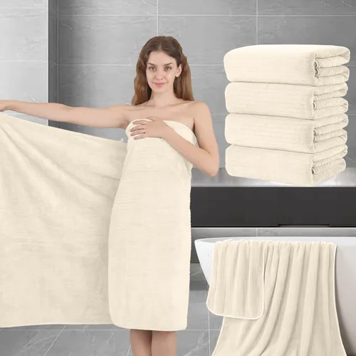 Vista 40 de Juego de toallas de baño de 8 piezas 2 toallas de baño grandes de gran tamaño, 2 toallas de mano y 4 paños Juego de toallas de baño ultrasuaves