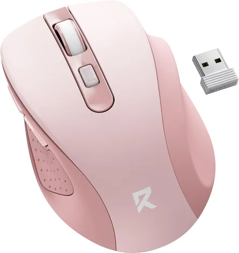 Vista 12 de Redragon - Ratón inalámbrico para laptop, mouse óptico de 2.4G para computadora de 5 niveles 4000DPI, ratones USB inalámbricos para oficina, 6
