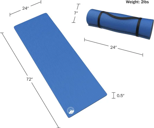 Vista 2 de Foam Sleeping Pad - Lightweight 1-Inch Mat for Camping, Cots, Tents, Backpacking, and Yoga - Non-Slip and Waterproof with Handle by Wakeman