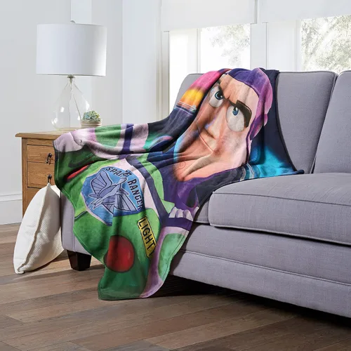 Vista 6 de Northwest Toy Story - Manta de seda táctil, 50 x 60 pulgadas, Buzz Bright
