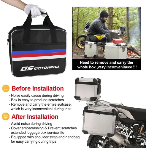 Vista 2 de Bolsa de Equipaje Interior de Motocicleta Expandible Estuche Superior Pannier Bolsa de Sillín Para BMW R1200GS R1250GS ADV LC 2004-2022 F850GS
