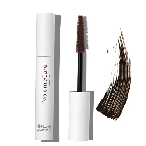 Vista 10 de Rumi Cosmetiques VolumeCare+ Máscara de pestañas para mujeres maduras, fórmula 2 en 1 de longitud y volumen extremos, sin grumos ni descamaciones