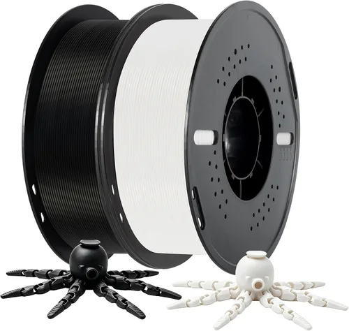 Vista 20 de Kingroon PLA - Filamento para impresora 3D, 10 carretes, precisión dimensional de +/- 0.02 mm, carrete de 10 kg (22 libras), 1.75 mm, 5 negro + 5