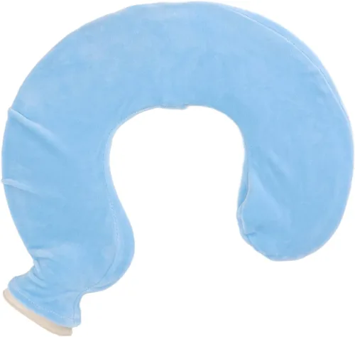 Vista 9 de U Shaped Hot Water Bottle, Soft Rubber Hot Water Bottle Belt Warming Pad with Detachable Cloth Cover for Home or Travel (Blue)