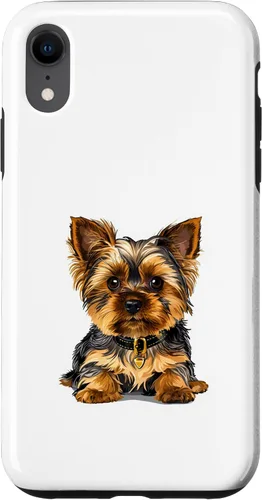 Vista 24 de Adorable Yorkshire Yorkie Terrier Puppy Yorky Funda para iPhone 16