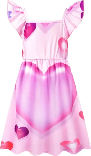 Vista 5 de Toddler Girls Costume Gown Princess Nightdress Panda Night Clothes Round Neck Homewear Dress 3-7 Years