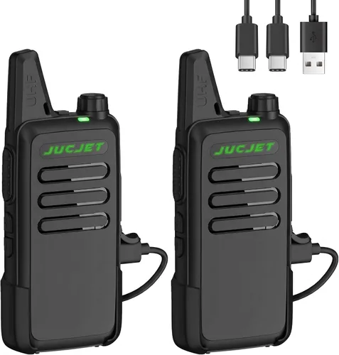 Vista 8 de Walkie Talkies F20 Compact FRS, paquete de 4 radios listos para usar T20-4 piezas