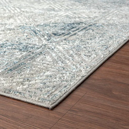 Vista 5 de LUXE WEAVERS Florance Collection 86328 - Alfombra geométrica moderna de 9 x 12 pulgadas, color azul