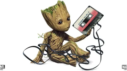 Vista 4 de Marvel Groot Tape Botella de acero inoxidable de 17 oz
