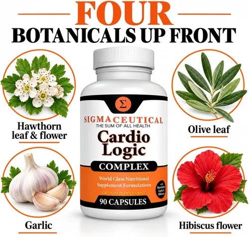 Vista 3 de Suplemento de extracto de espino, suplemento de hoja de olivo, suplemento de extracto de ajo y suplemento de hibisco - 90 cápsulas