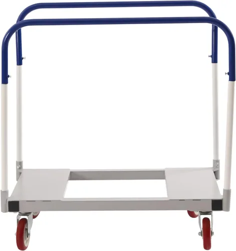 Vista 8 de Camión de panel de acero con ruedas giratorias, carrito de panel de marco de acero, capacidad de carga de 1500 libras, 35 pulgadas de largo x 20