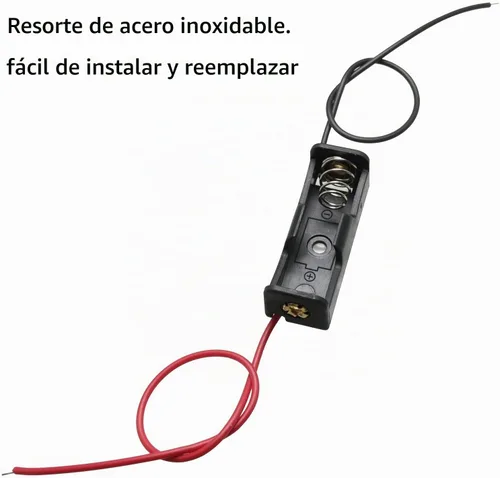Vista 4 de 10PCS 12V 23A soporte de batería, caja de batería con cables de plomo, color negro