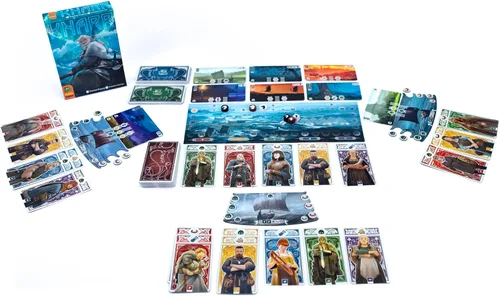 Vista 3 de Juego de mesa Knarr: forma la mejor banda de vikingos. Emocionante juego de exploración y estrategia, divertido juego familiar para niños y adultos