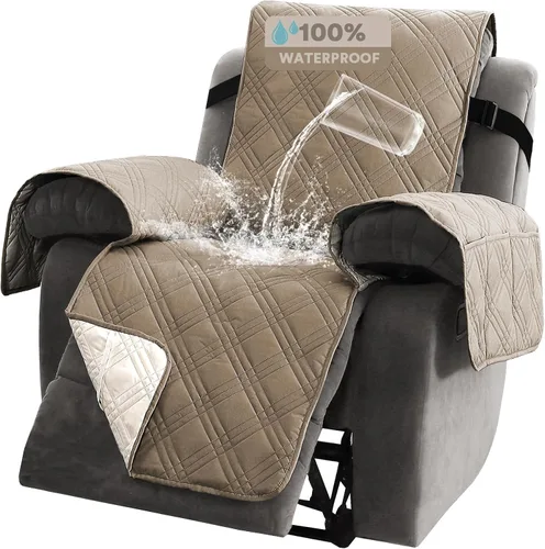 Vista 39 de PrinceDeco Fundas 100% impermeables para sofá biplaza de 2 cojines, fundas impermeables y lavables para sofá con bolsillo lateral, protector