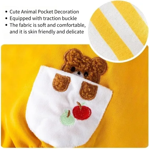 Vista 2 de Overol para perro con diseño de rayas para mascotas, overol para perros pequeños, pantalones de otoño e invierno para perros