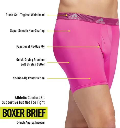Vista 2 de adidas Performance - Calzoncillos tipo bóxer para hombre (3 unidades)