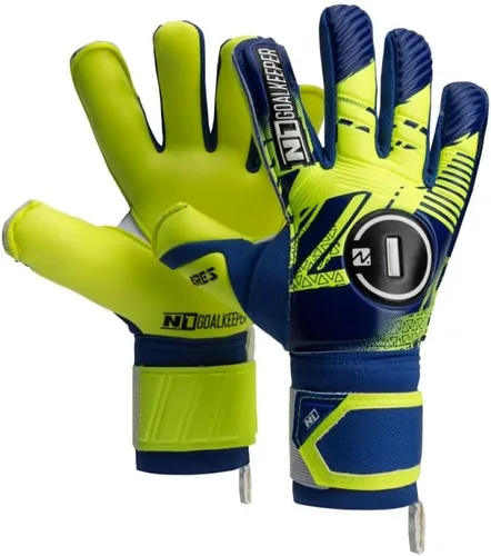 Vista 7 de N1 Goalkeeper gloves Ares Kids. Guantes de fútbol juvenil con corte Ergoroll y palma de látex alemana. Guantes de portero de fútbol para niños