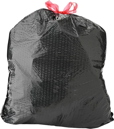 Vista 2 de Amazon Basics Flextra - Bolsas de basura multiusos con cordón, 30 galones, 50