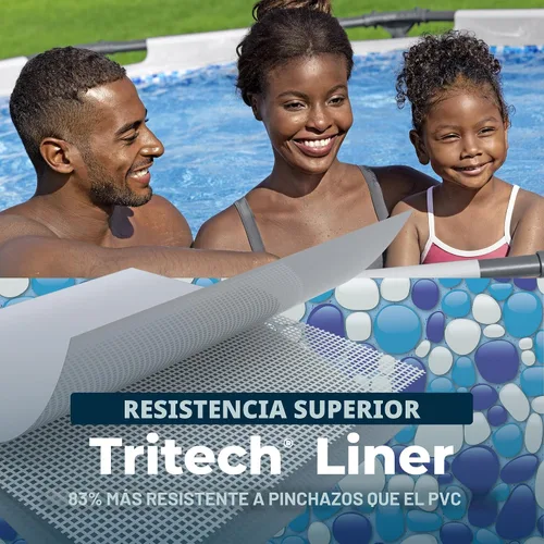 Vista 6 de Piscina Bestway Steel Pro sobre suelo, Azul
