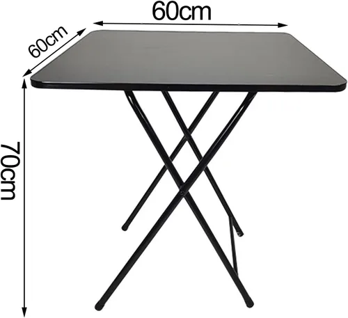 Vista 7 de GYMNASTIKA Mesa de comedor plegable, mesa de tarjetas de MDF sólido para 4 personas, mesa de centro cuadrada resistente, mesa de té, mesa