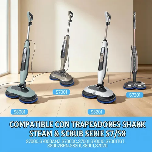 Vista 5 de Almohadillas de repuesto para trapeador de vapor Shark Steam and Scrub S7/8
