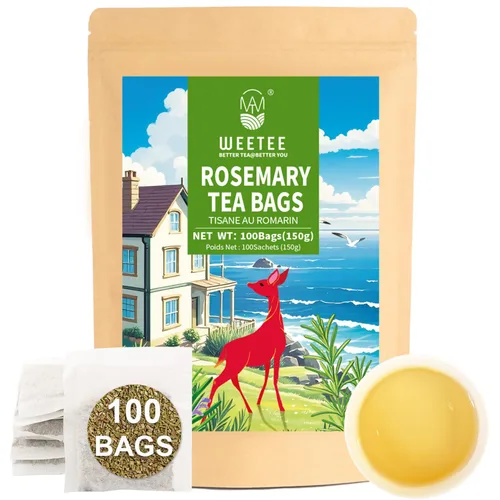 Vista 17 de WT WEETEE Bolsas de té de hierbas de manzana y canela, 60 unidades, mezcla perfecta de canela dulce, hibisco agrio, sabor natural, sin cafeína