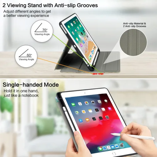 Vista 5 de Vimorco para iPad Funda para 6ª/5ª Generación 2018/2017, para iPad Air 2/Air Funda 2014/2013, para iPad 6ª/5ª Gen 9.7-pulgadas con Soporte