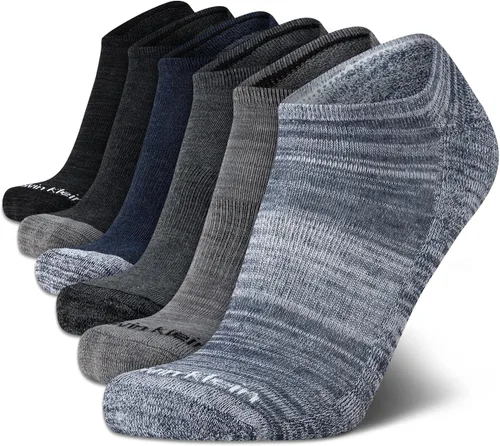 Vista 157 de Calvin Klein Calcetines para hombre, mezcla de algodón, acolchados, sin talla, forro de calcetines atléticos (6 unidades)