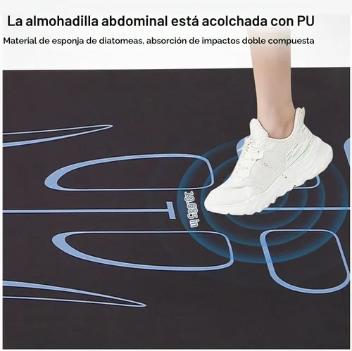 Vista 4 de Alfombrilla de entrenamiento antideslizante para rueda de abdominales, alfombrilla de ejercicio con bolsa de almacenamiento, equipo de ejercicio