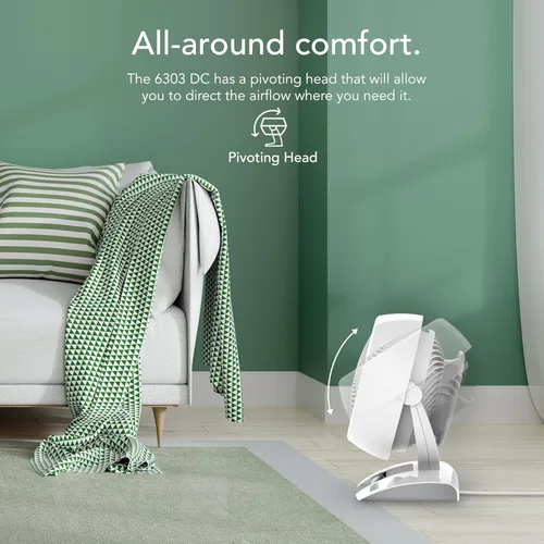 Vista 4 de Vornado 6303DC Ventilador circulador de aire mediano inteligente eléctrico con control de velocidad variable