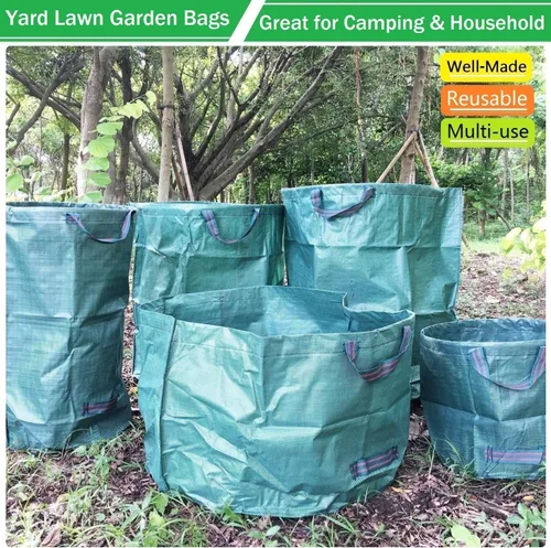 Vista 6 de Paquete de 2 bolsas profesionales grandes de 63 galones para césped y jardín, bolsas de basura grandes (31 pulgadas de alto, 19 pulgadas de alto)