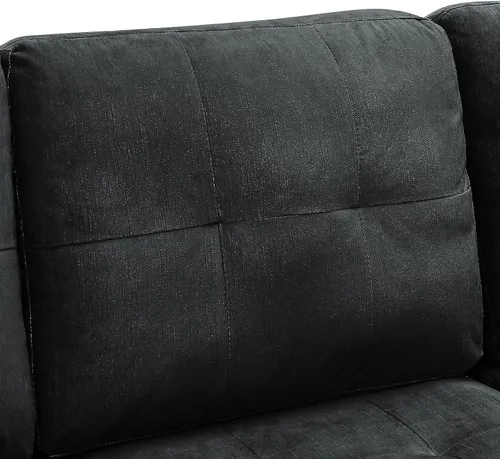 Vista 7 de DEINPPA Juegos de muebles de sala de estar, sofá modular reversible en forma de L, otomano de almacenamiento y portavasos, sofá tapizado