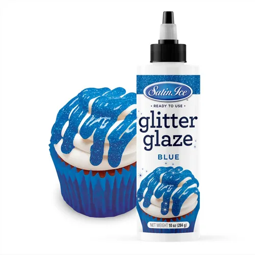 Vista 14 de Satin Ice Esmalte de purpurina negra (botella de 10 onzas) para decorar pasteles, cupcakes, brownies y donas