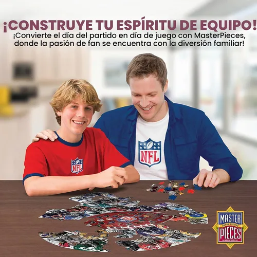 Vista 8 de MasterPieces Rompecabezas con Forma de Casco de Arte Drip de la NFL de 500 Piezas - Perfecto para Fanáticos de la NFL - 25"x22